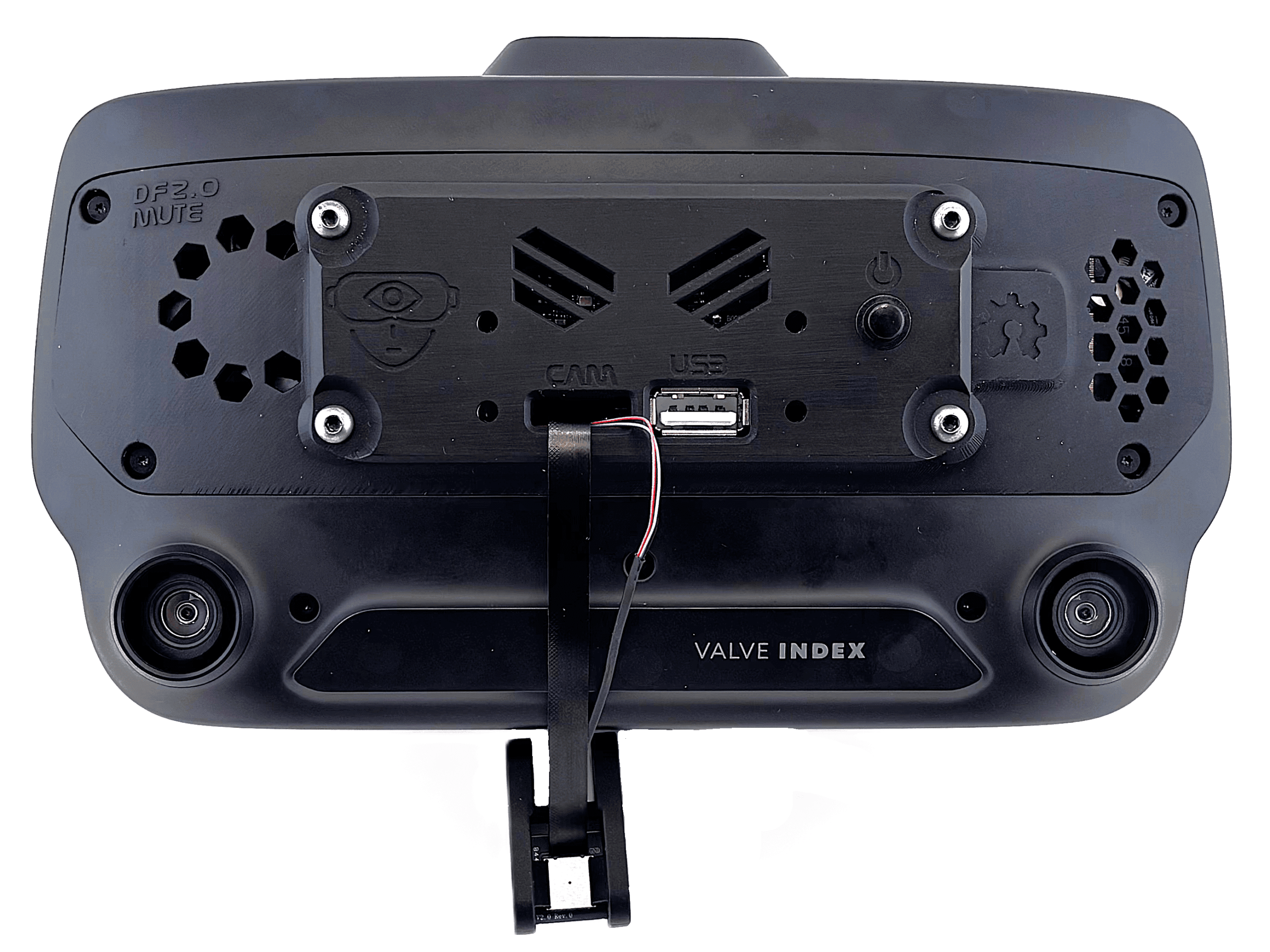 Front cover secured with screws