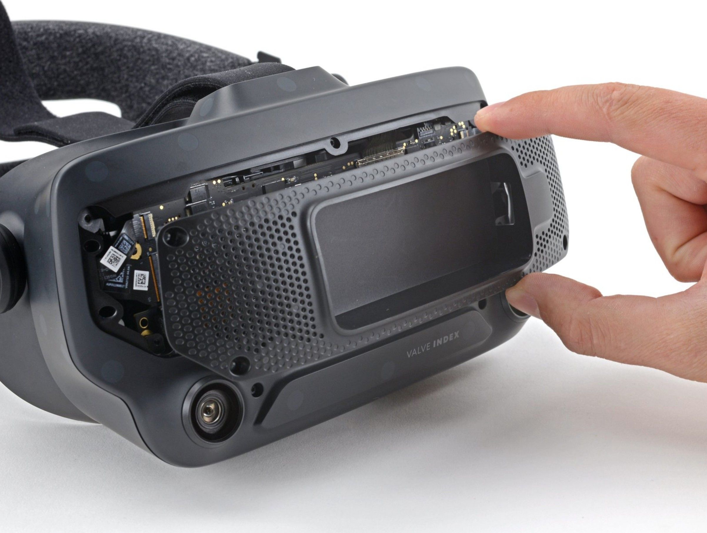 Removing the motherboard cover, internals visible